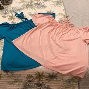 Set of 2 Lane Bryant Neck Tie Tops 18/20